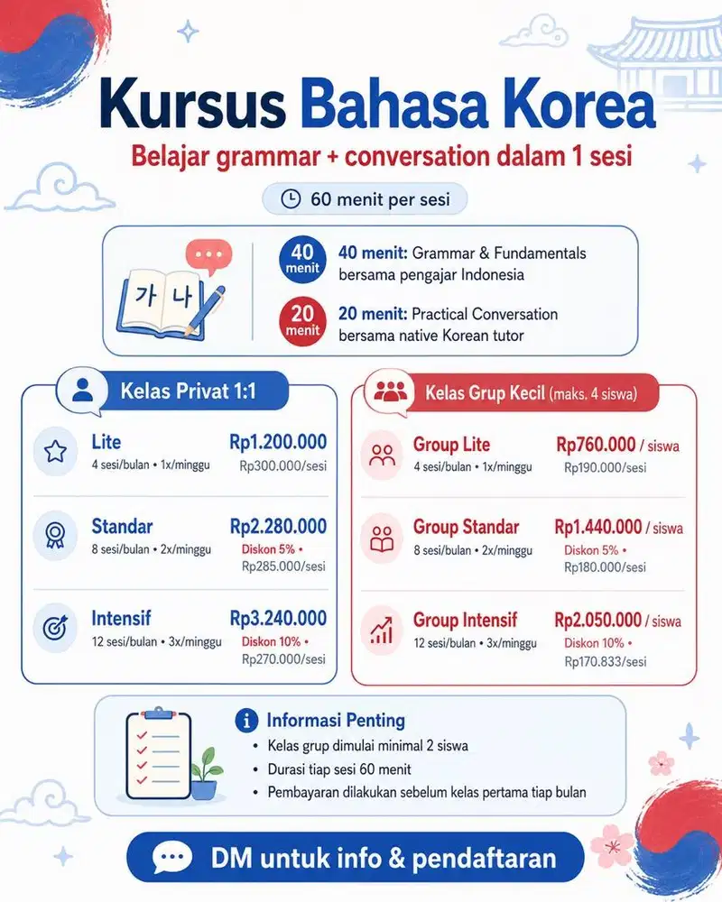 Belajar bahasa Korea + Ngobrol dengan native