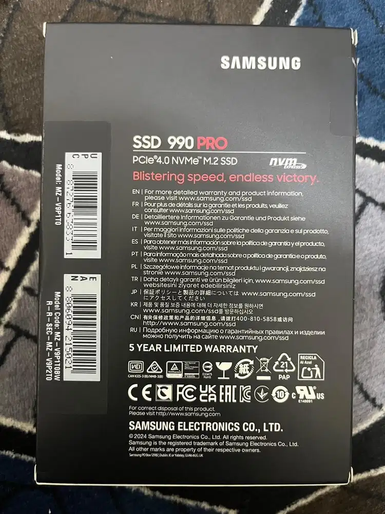 SSD Samsung 990 pro 1 tera