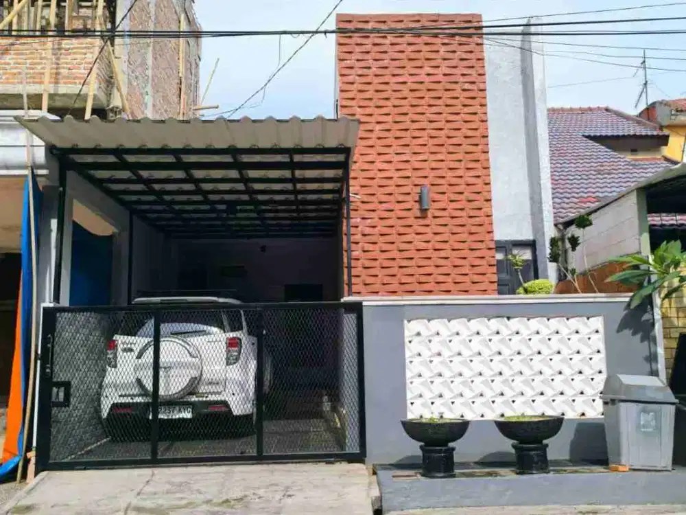 rumah industrial minimalis siap huni di galaxy bekasi selatan