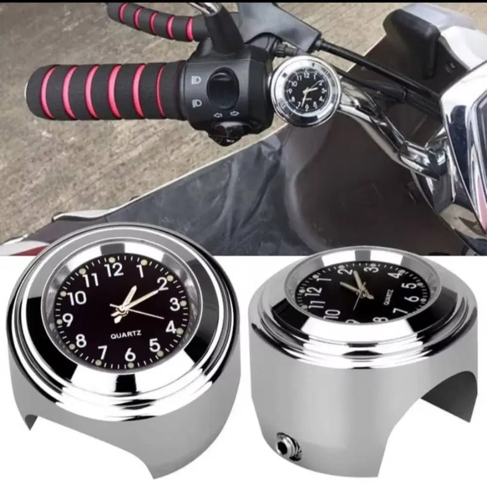 Jam Motor Jam untuk Stang Handlebar Motor Waterproof Motorcycle Clock