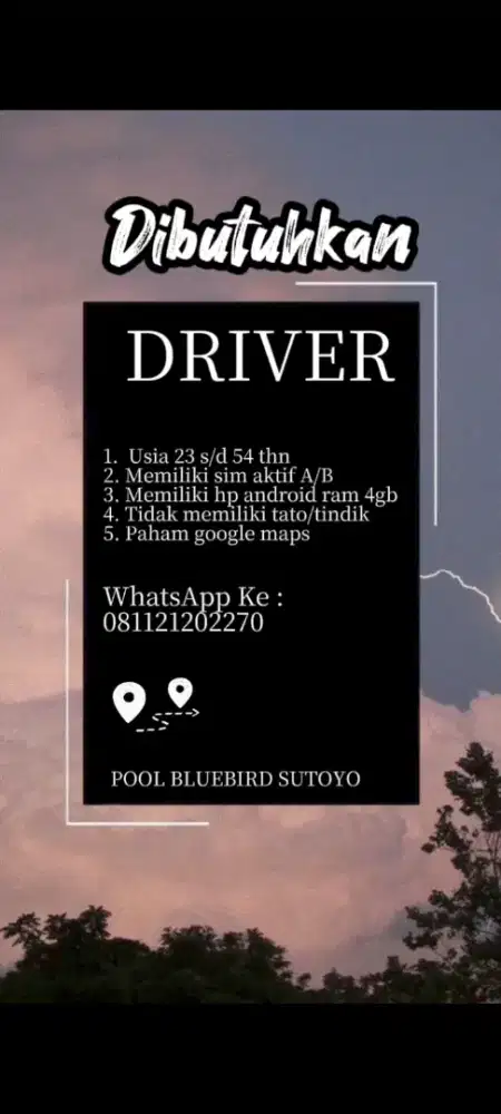 Di butuhkan driver Bluebird