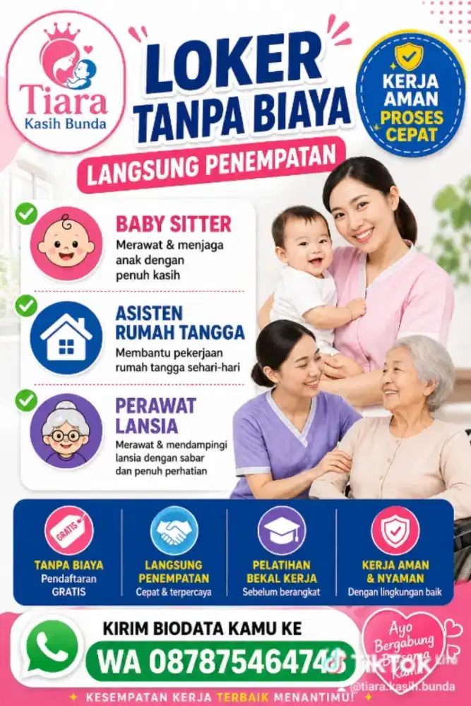 Banyak Job Baby Sitter ART & Perawat Lansia Terpercaya-Terakreditasi