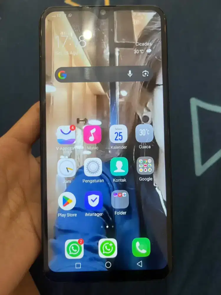 Jual hp Vivo Y19 Ram 6/128 No Minus Pfrin Nyala hp+ Casan lok cicadas