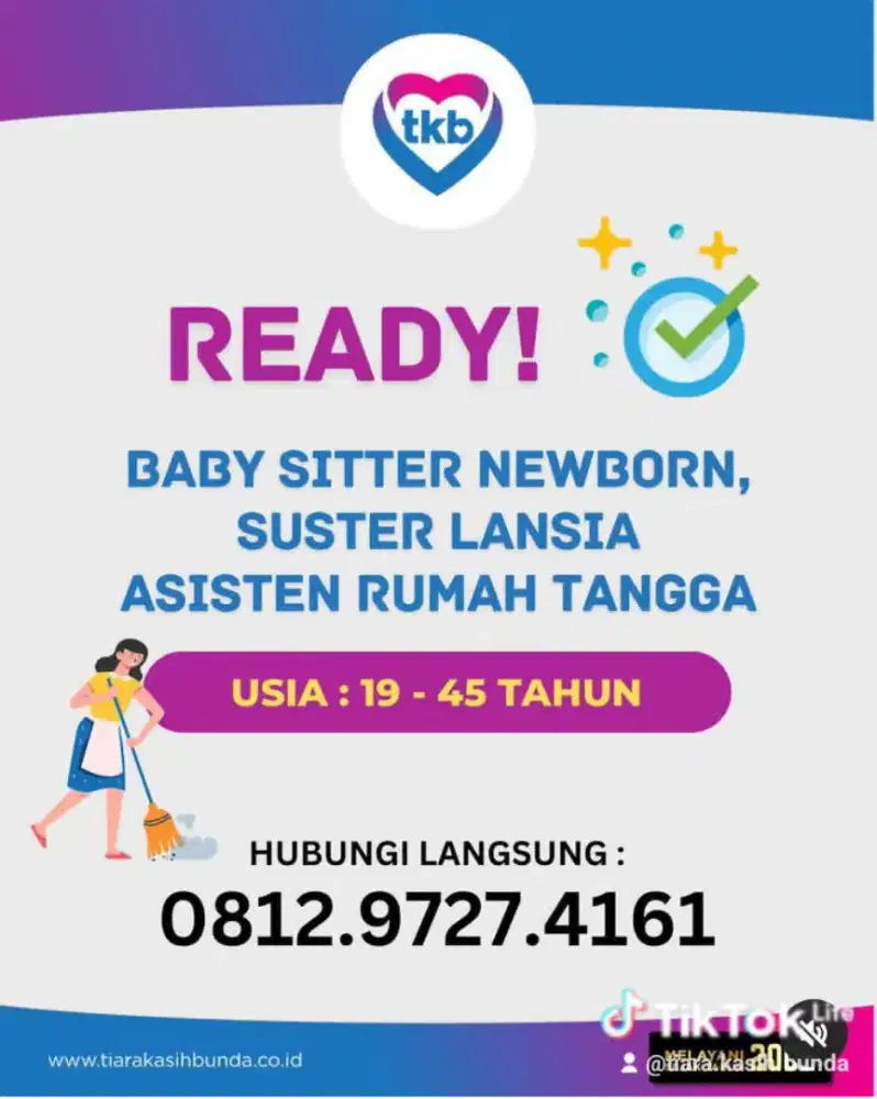 Banyak Job Baby Sitter ART & Perawat Lansia Terpercaya-Terakreditasi