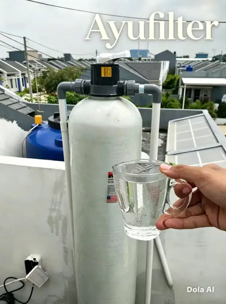 Sepaket filter air kepala3way/dengan 2media