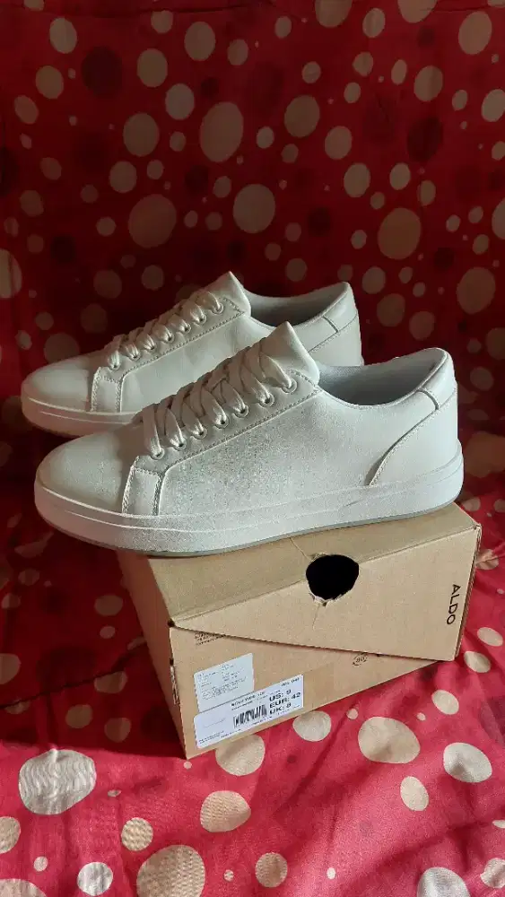 Sepatu Aldo Scottiee Casual White 100% New Original Store