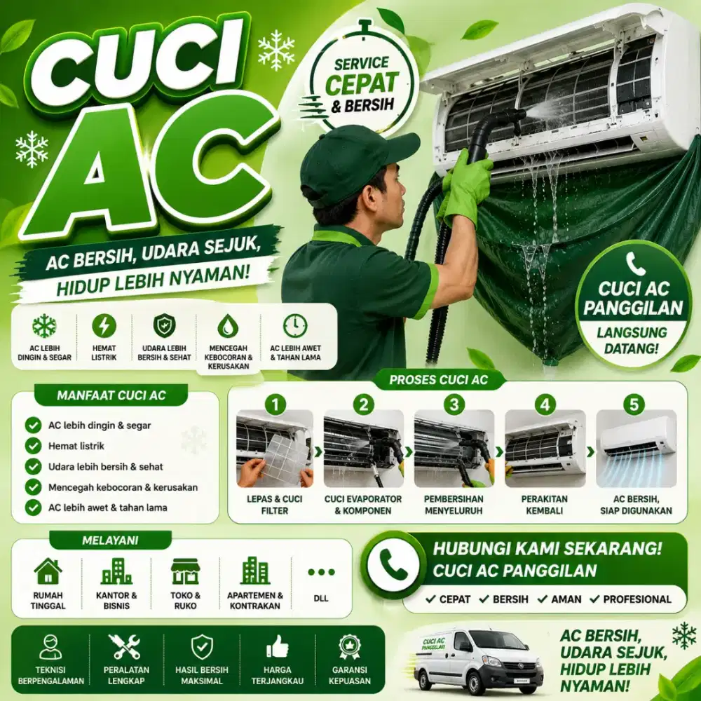 Jasa service AC kulkas mesin cuci pompa air