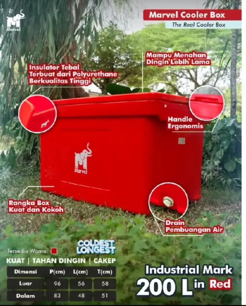 COOLER BOX MARVER 200 Liter