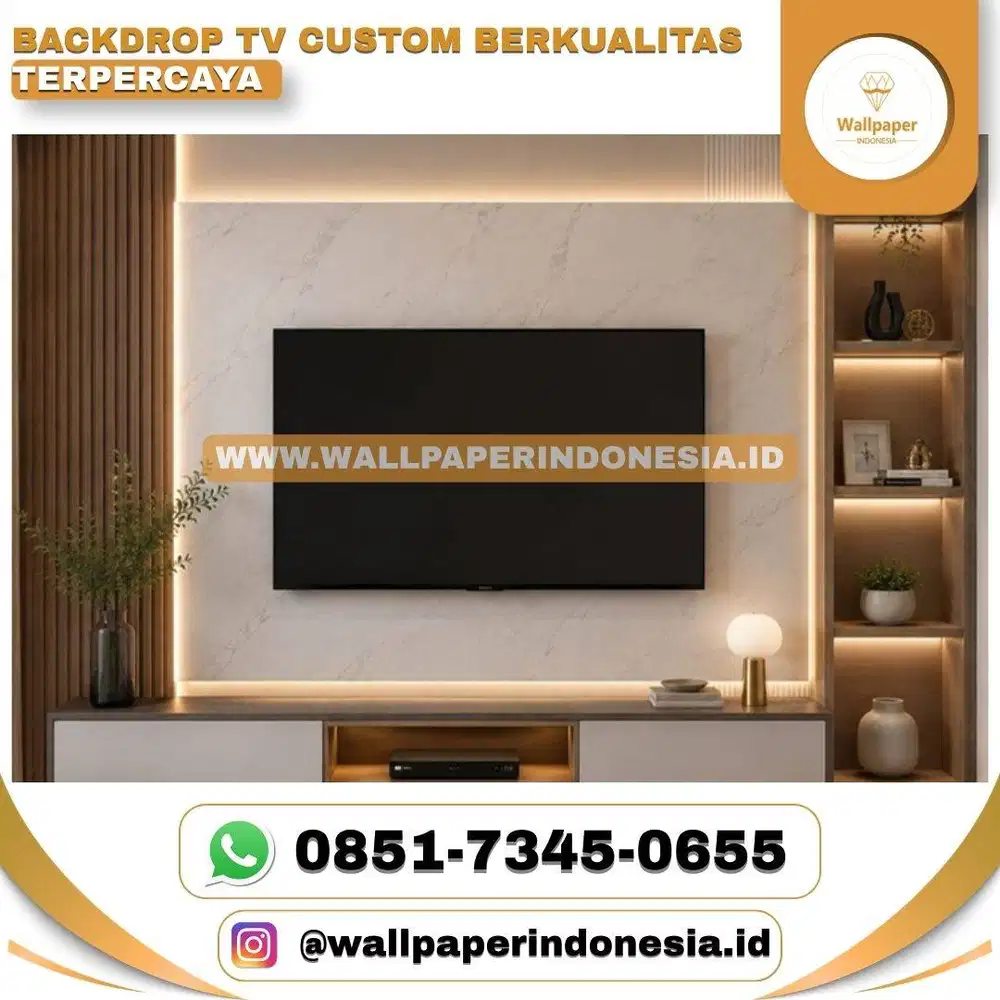BACKDROP TV CUSTOM BERKUALITAS TERPERCAYA