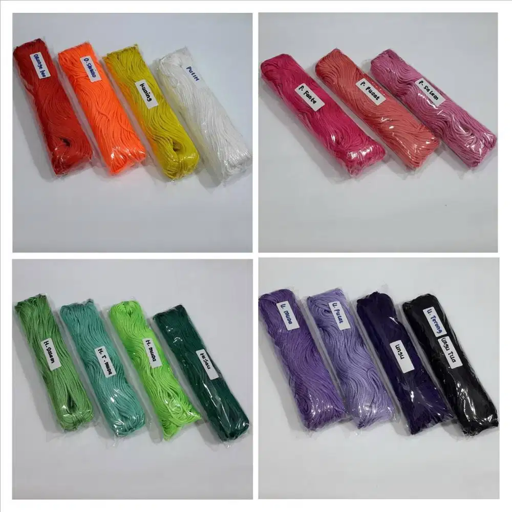 Tali Polyester 3mm TaliKur Rajutan Gelang Souvenir Craft Tali Paperbag
