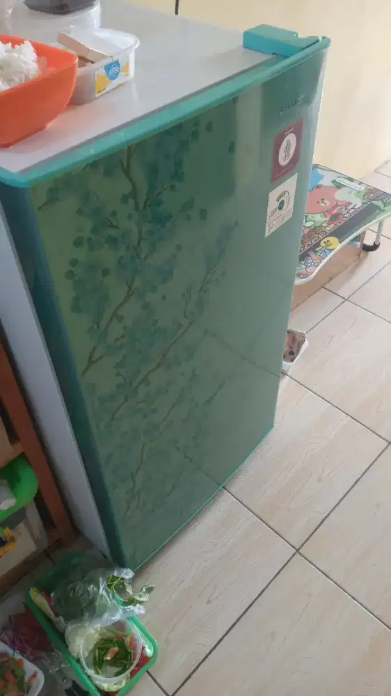 Kulkas Sharp 1 Pintu SJ-N162D Mint Tosca Second Rasa Baru