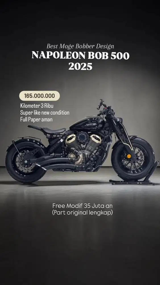 BENELLI NAPOLEON BOB 500 2025 | LIKE NEW | MODIF 35JTAN