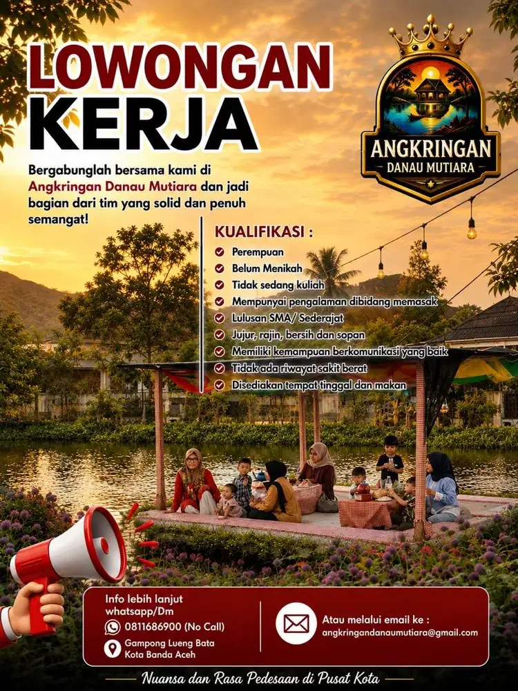 LOEONGAN KERJA DI ANGKRINGAN DANAU MUTIARA