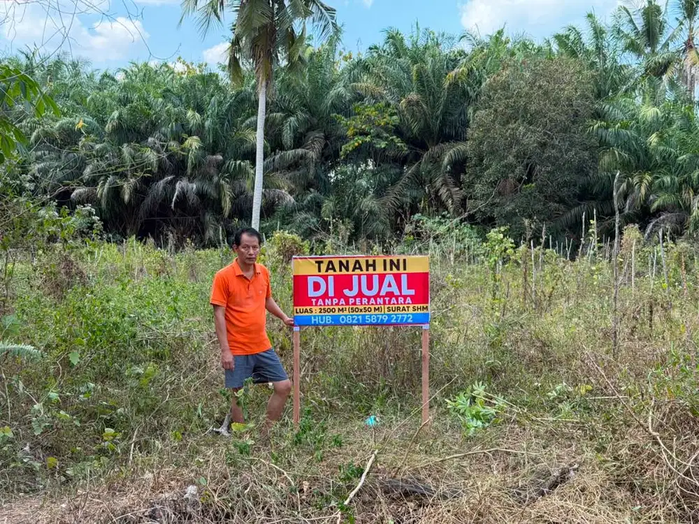 DIJUAL TANAH PEKARANGAN   STRATEGI SHM LUAS 2500 2 TANPA PERANTARA