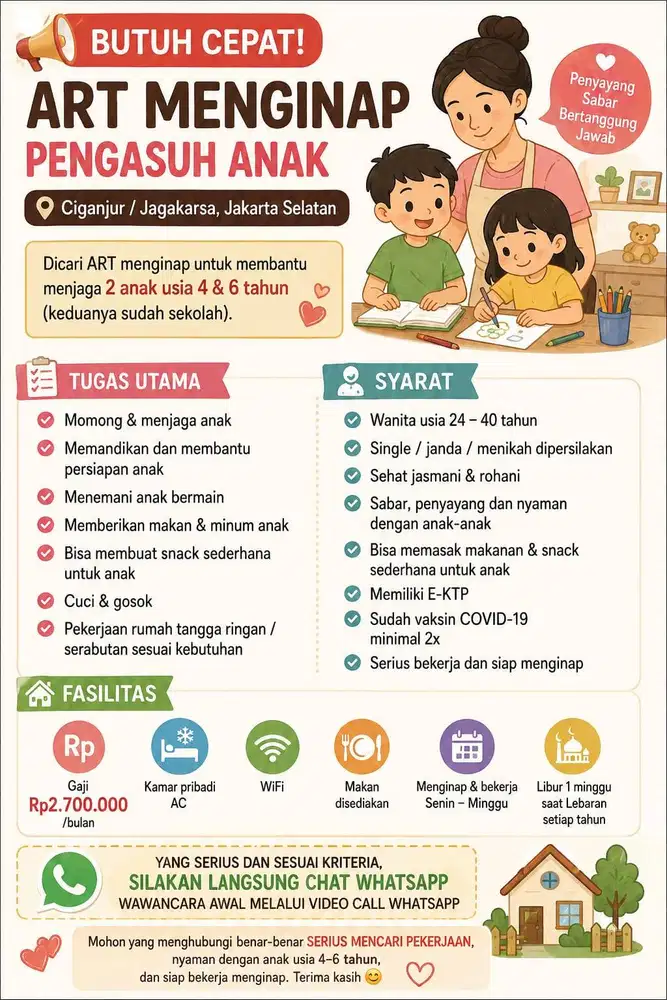 Cari ART Menginap