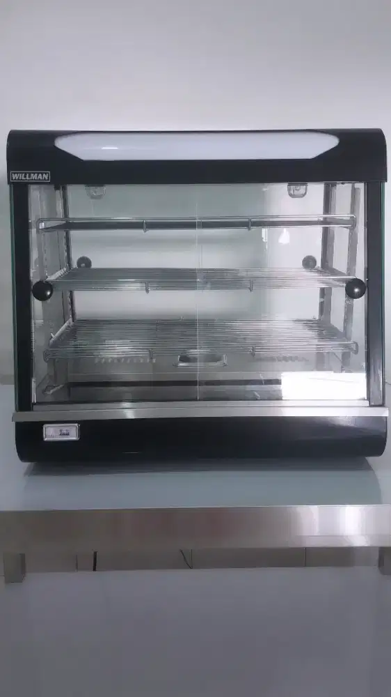 SHOWCASE FOOD WARMER UNTUK USAHA AYAM GORENG DAN ROTI CAKE
