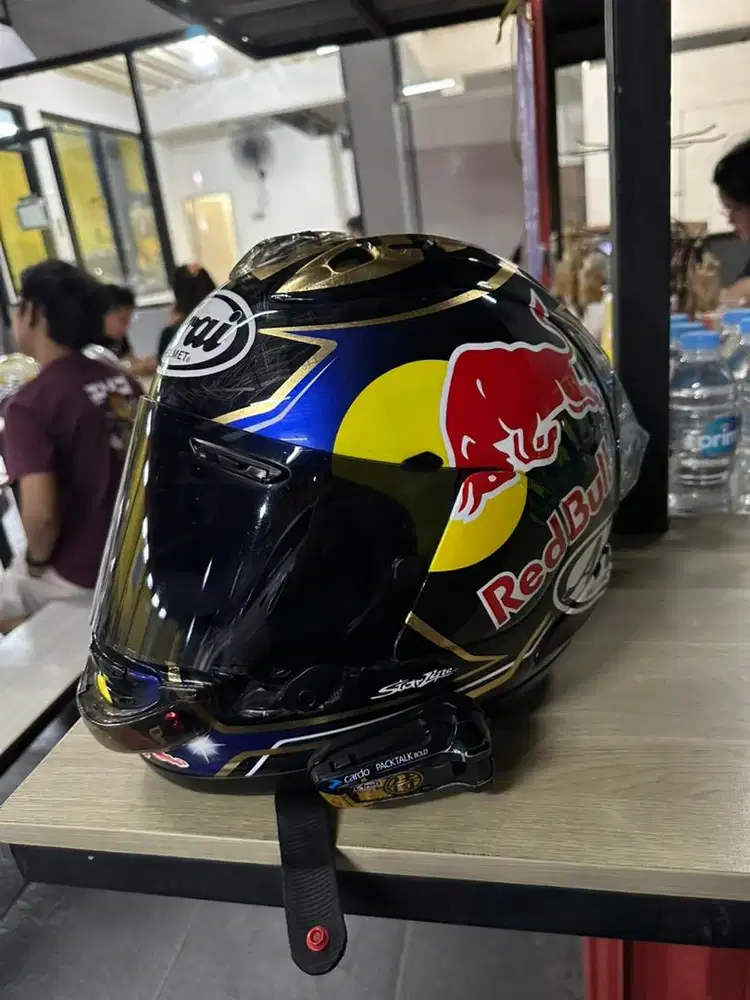 Helm arai rx7x painted samurai spirit gold size L