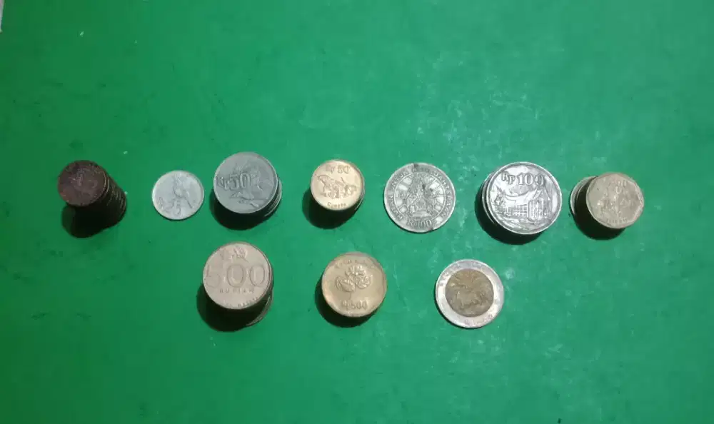 Uang koin lama rupiah Dan Maya uang Asing