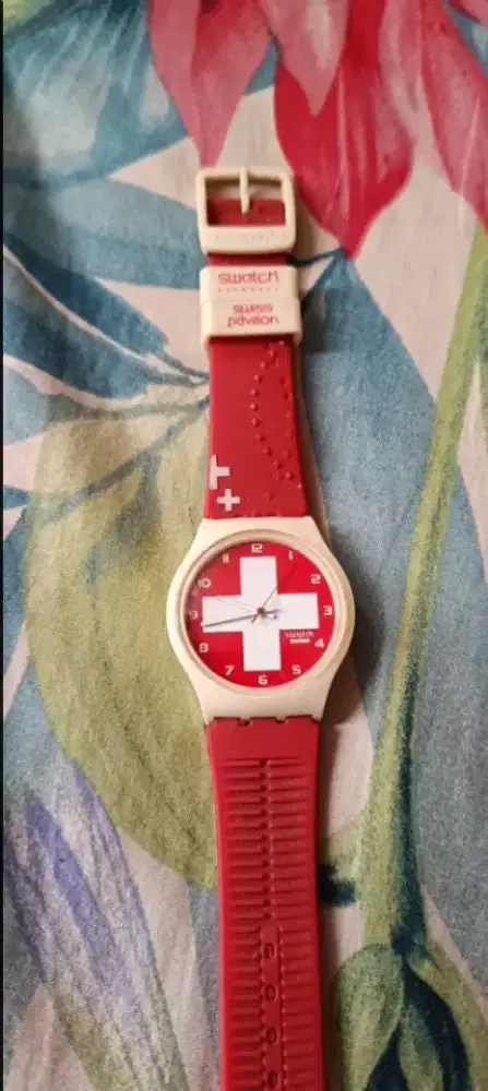 Dijual Jam Tangan Vintage Klasik Swatch Swiss Pavilion Collector Item.