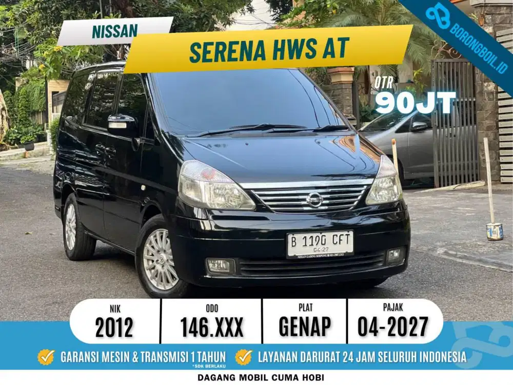 MOBIL RAWATAN! NISSAN SERENA HWS 2.0 AT 2012 HITAM