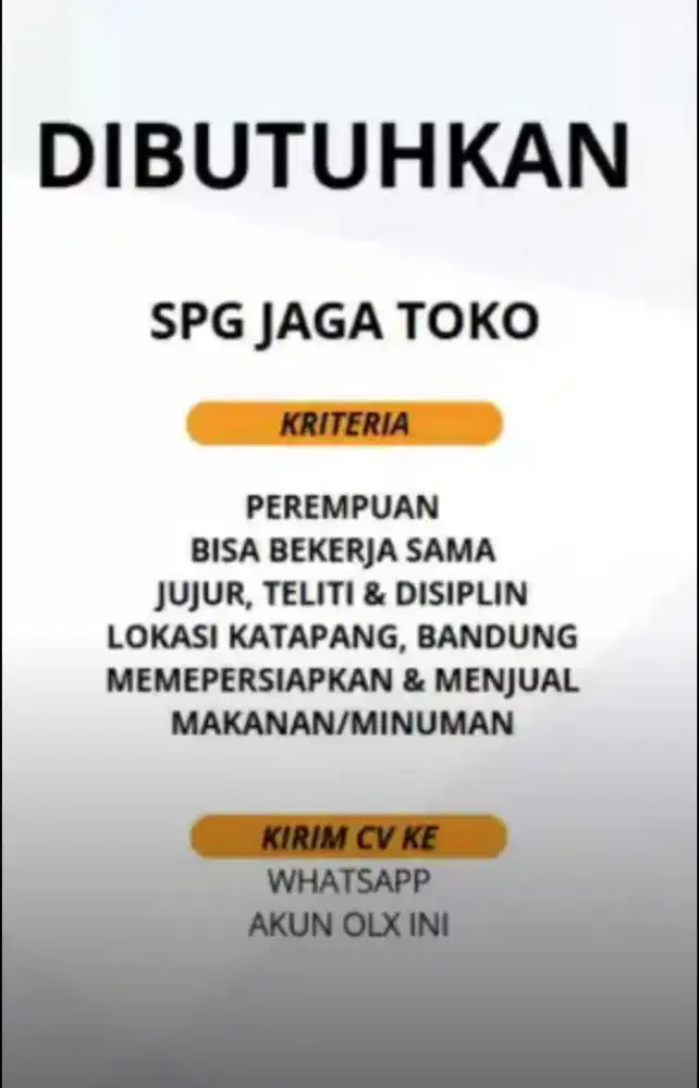 SPG Penjaga Toko Makanan dan Minuman