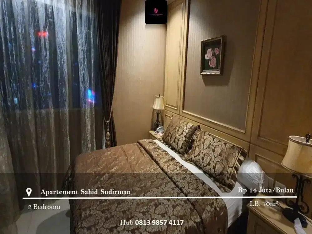 Disewakan Apartement Sahid Sudirman Mid Floor 2BR Floor 2BR Full Furnished