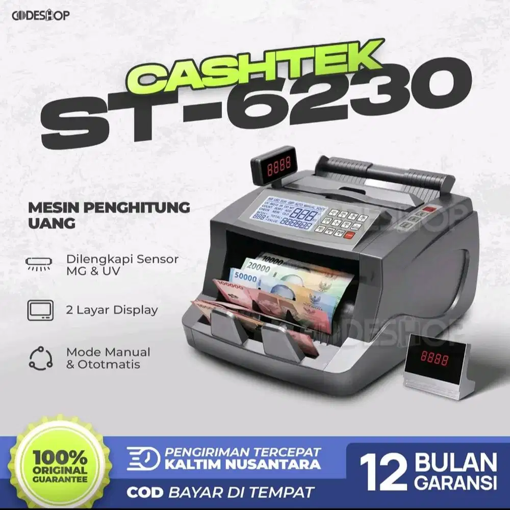 Dijual Mesin Penghitung Uang Cashtek ST-6230 new gress
