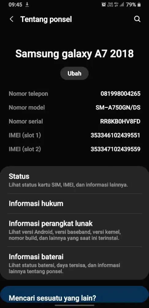 Handphone Samsung a7 2018