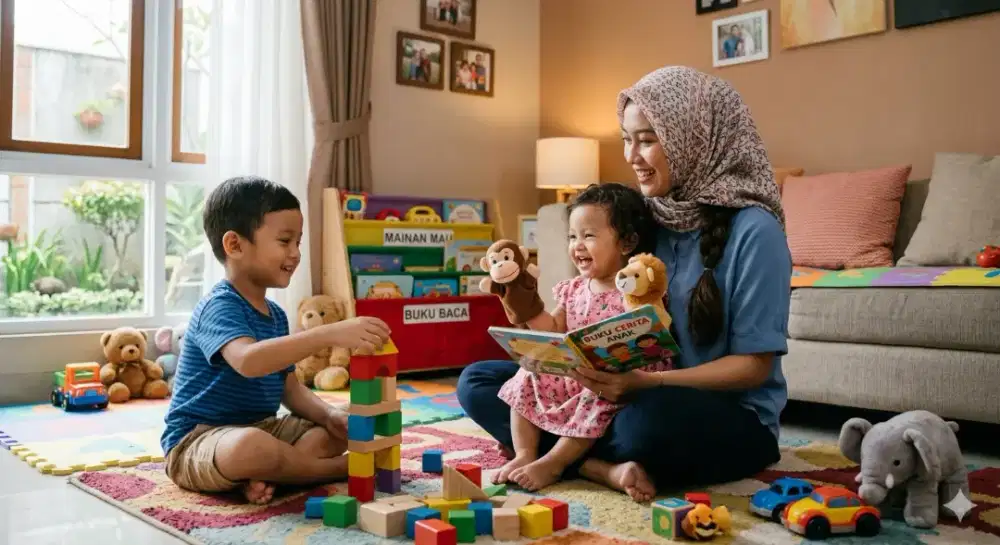 Asisten rumah tangga dan jaga anak