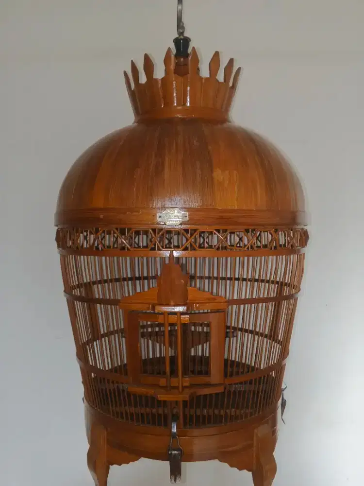 Sangkar Perkutut  Mahkota soloan kayu custom
