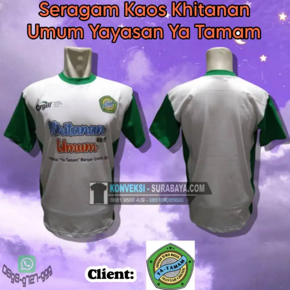 Konveksi Kaos Seragam Panitia Khitan Surabaya Terdekat & Terjangkau