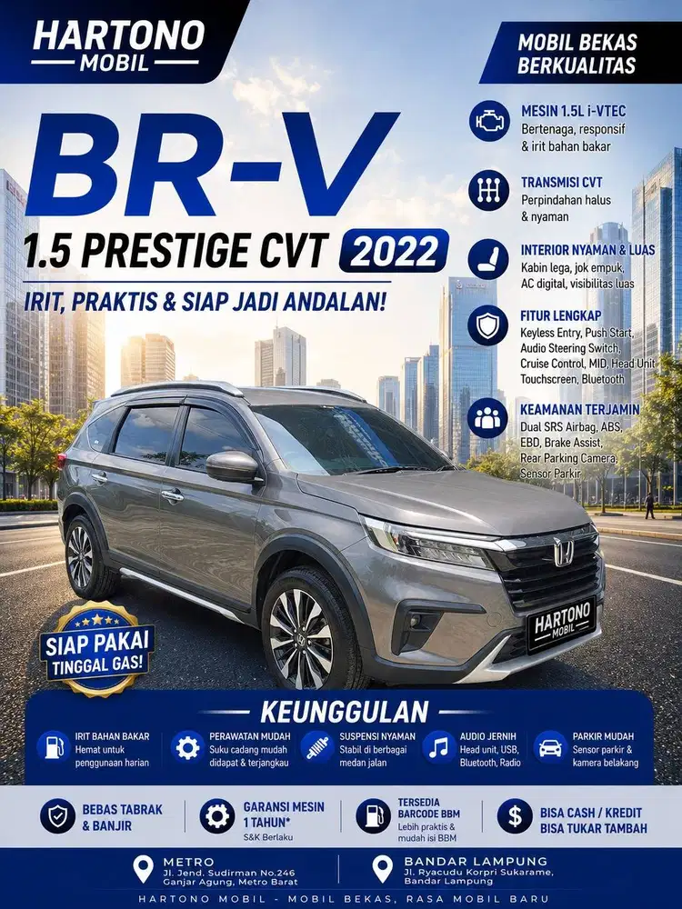 BRV 1.5 PRESTIGE CVT 2022