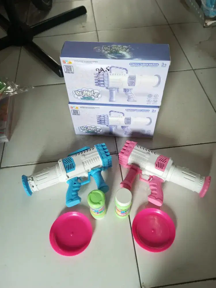 Mainan Anak Bubble Gun Baterai