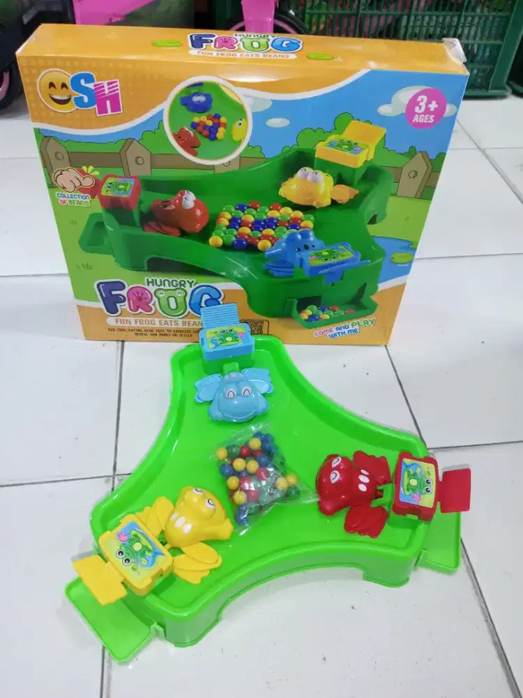 Mainan Anak Frog eat ball 3 arah