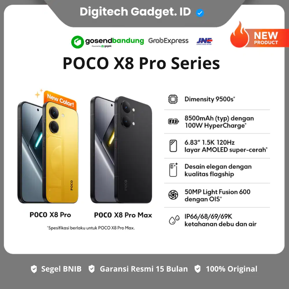 POCO X8 Pro 8/256GB 5G Dimensity 8500-Ultra AMOLED 120Hz 100W