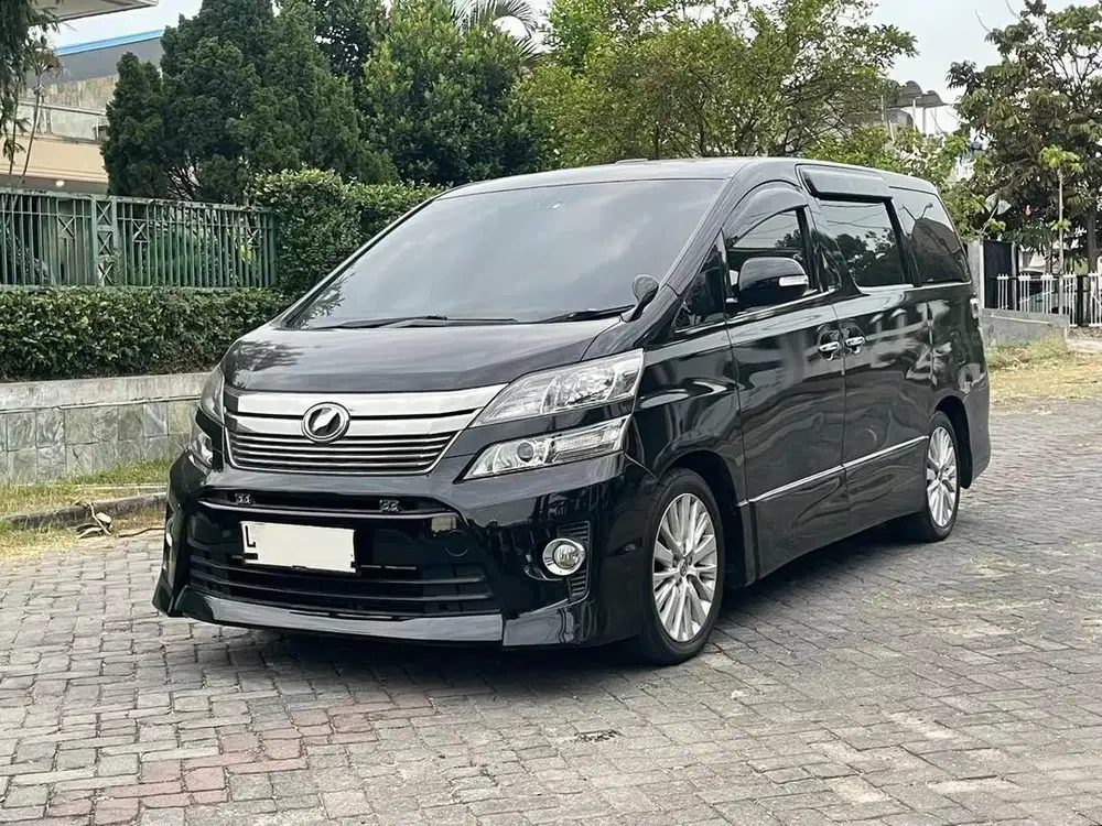 Toyota Vellfire 2.4 ZG Audioless 2013 PMK 2014 Facelift Hitam Plat L
