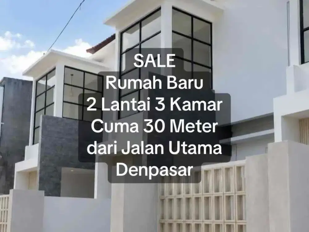 SALE Rumah 2 Lantai Baru 3 Kamar Dekat Jalan Utama