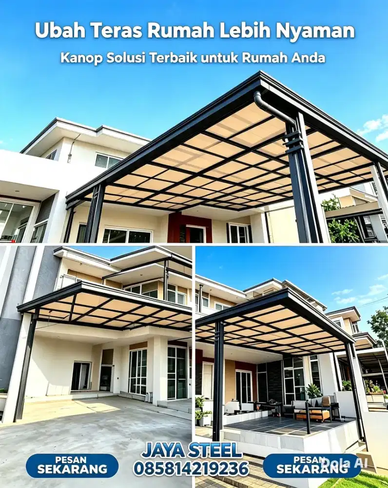 Kanopi minimalis modern terbaru se-jabodetabek terdekat