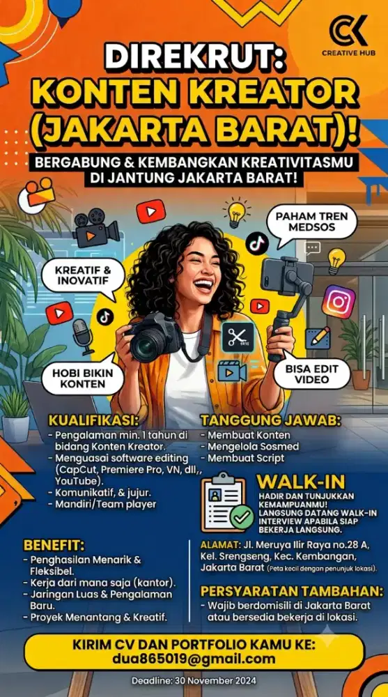 Dicari konten creator