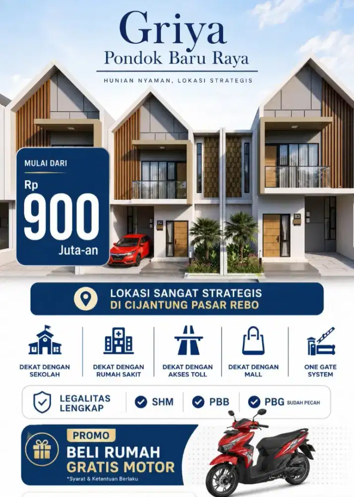 Rumah Murah Baru Nyaman Strategis Modern Jakarta Bisa KPR