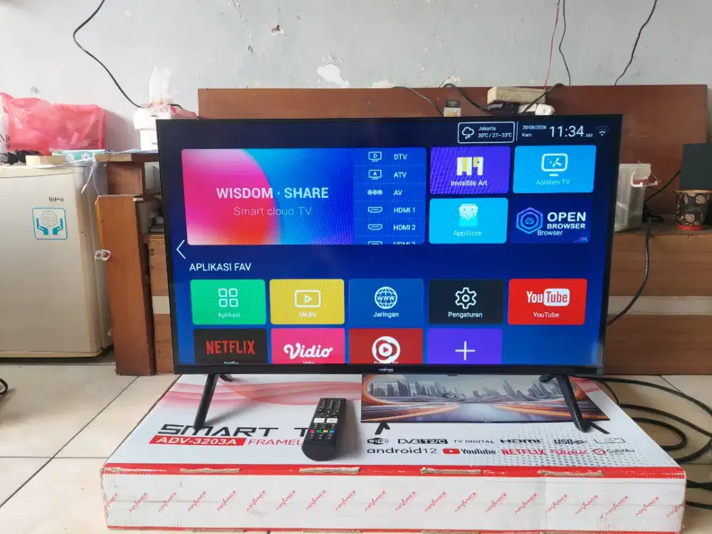 Jual tv led 32in advance android