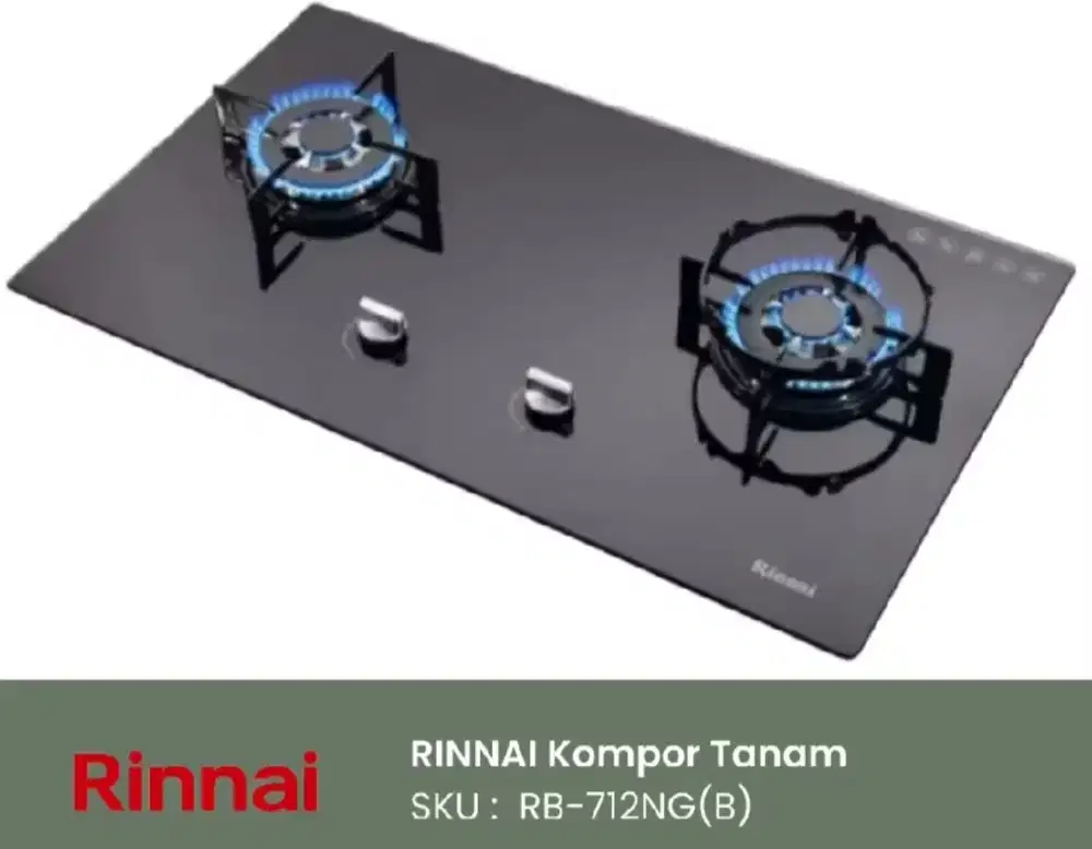 Kompor Gas Tanam merk Rinnai RB712-NGB
