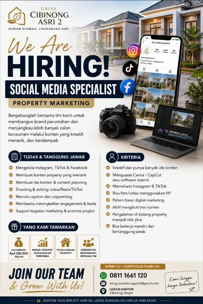 We Are Hiring Sosial Media Spesialist