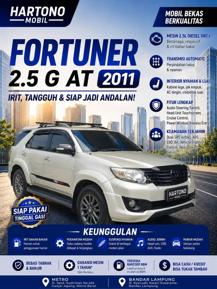 Fortuner 2.5 G AT 2011