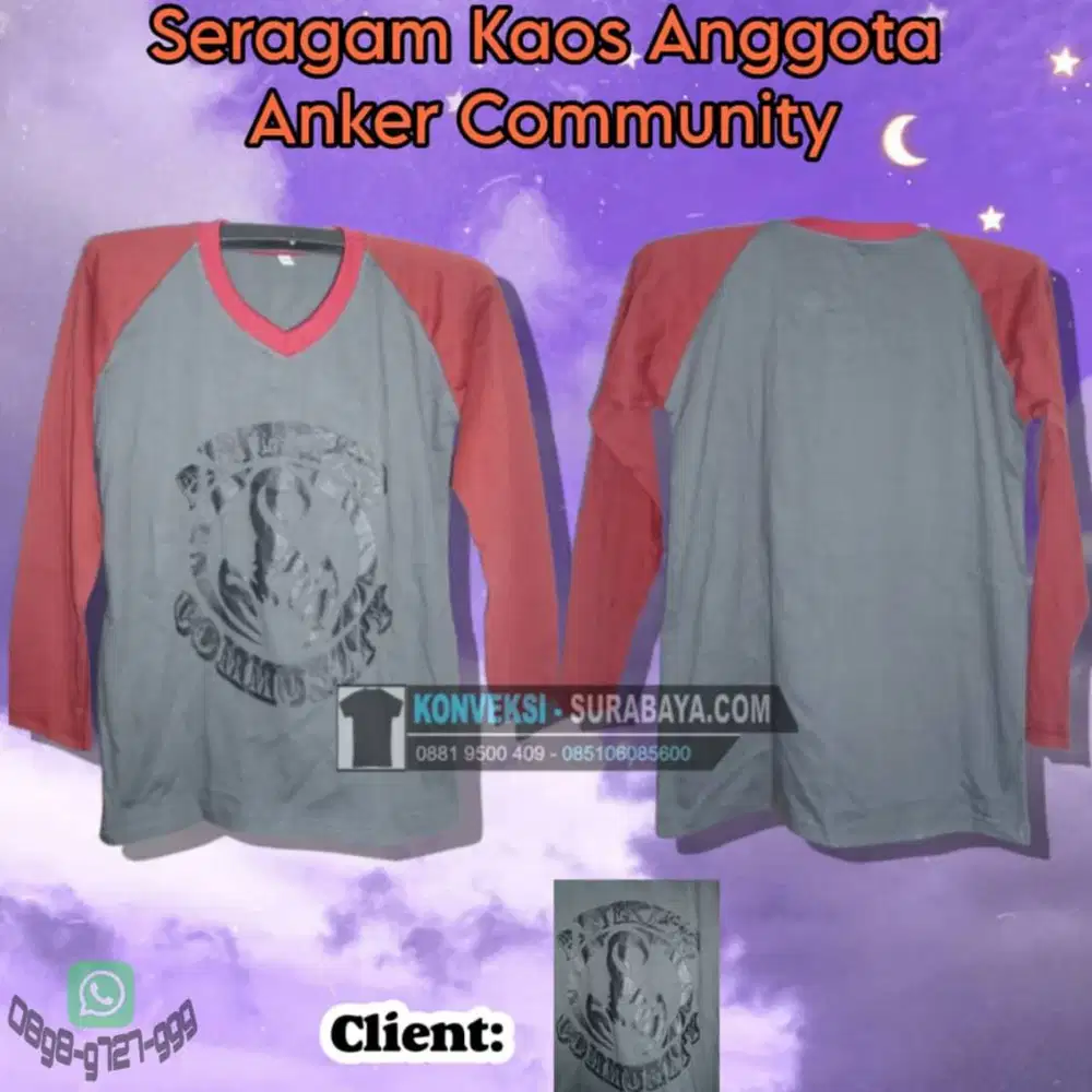 Terima Pesanan Kaos Seragam Gathering & Baju Komunitas di Surabaya