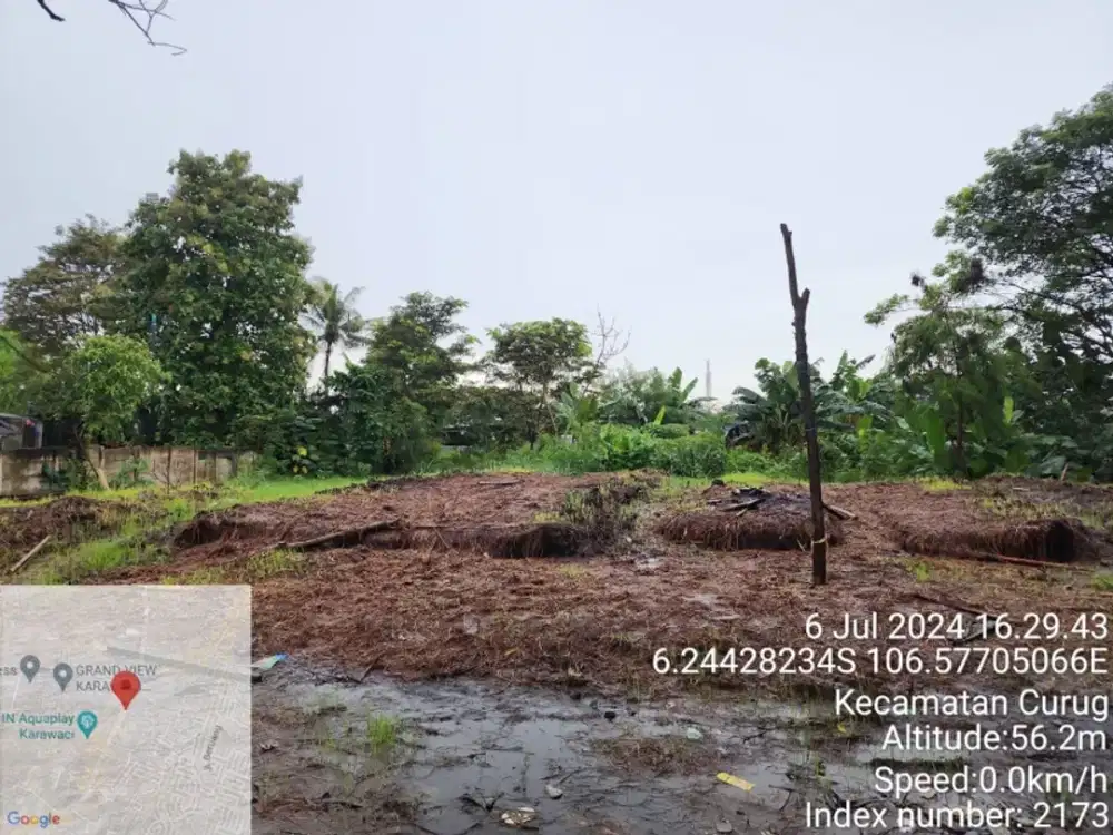 Tanah strategis Jl.Binong Karawaci Curug Tangerang