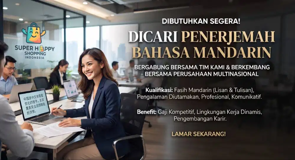 PENERJEMAH BAHASA MANDARIN | DIBUTUHKAN CEPAT!