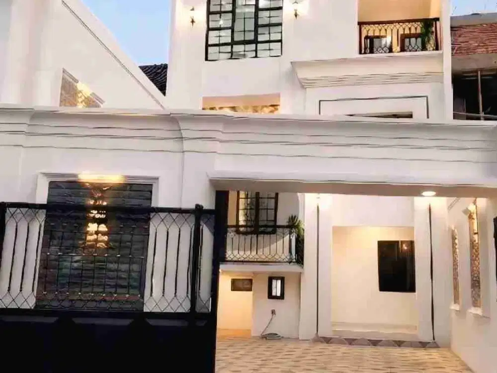 Rumah baru bergaya modern classic di Limo Cinere dekat akses pintu toll