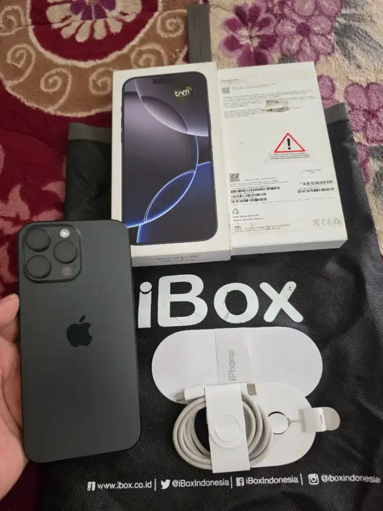 iphone 16 pro max 256gb resmi iBox fulset original,super istimewa
