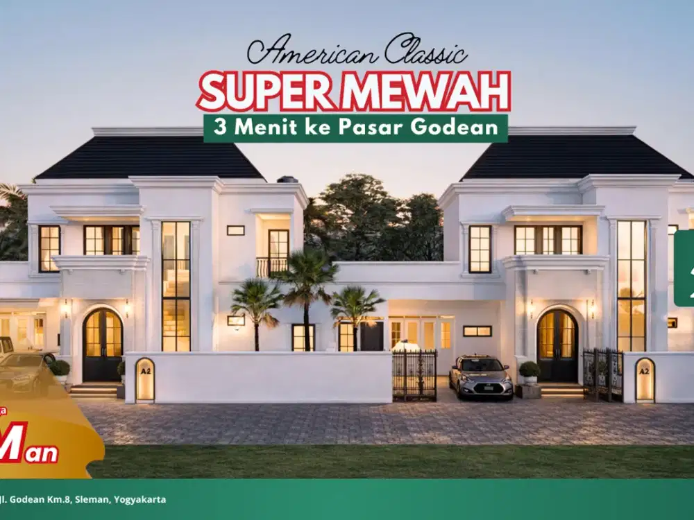 Dijual Rumah Super Mewah American Classic Godean SHM dengan Private Pool